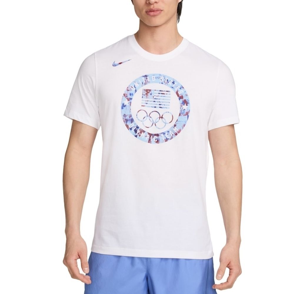 NWT Nike USA Olympic Men's Tshirt XS Team USA White Cotton Athletic Sports Logo